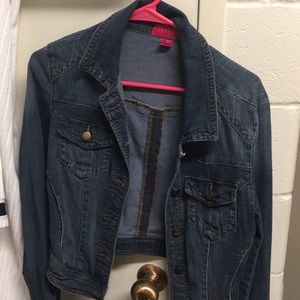 BARELY worn trendy denim jacket!!!